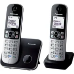 Panasonic KX-TG6812GB Ασύρματο Τηλέφωνο Duo Μαύρο KX-TG6812GB