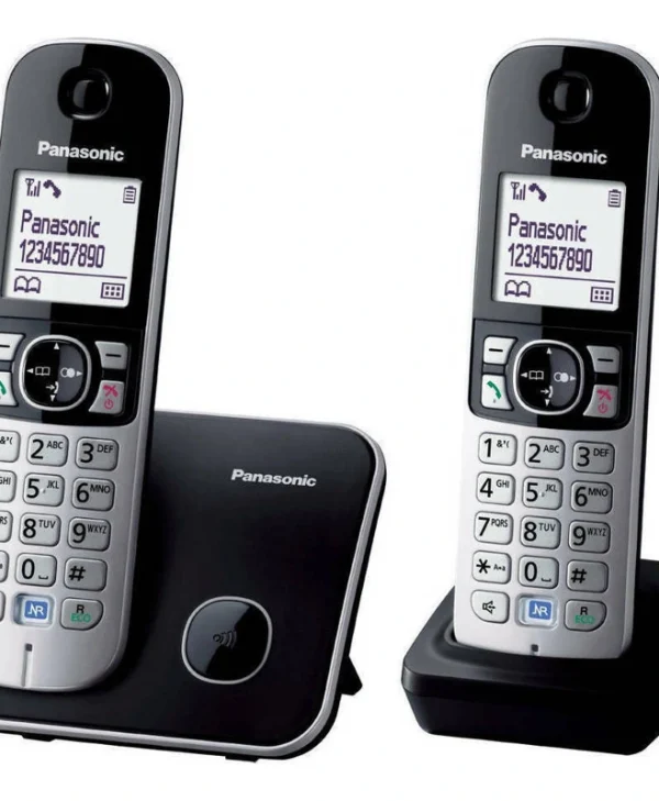 Panasonic KX-TG6812GB Ασύρματο Τηλέφωνο Duo Μαύρο KX-TG6812GB