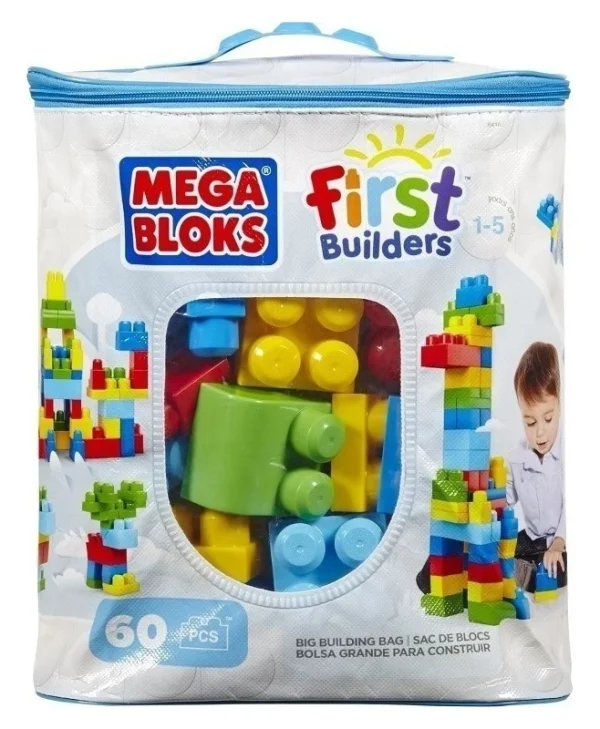 Mega Bloks Τουβλάκια Big Building Bag για 1 - 5 Ετών 60τμχ