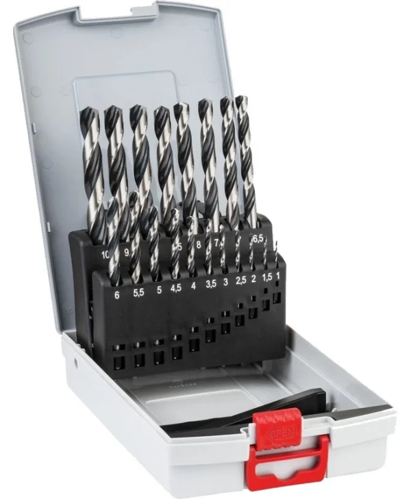 Bosch Σετ 19 HSS-Co 1-10mm Τρυπάνια HSS με Κυλινδρικό Στέλεχος για Μέταλλο