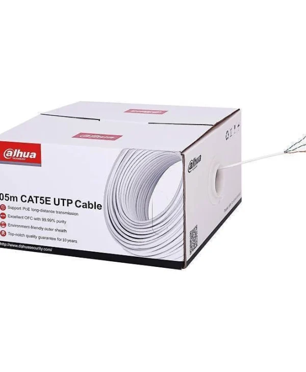 Dahua U/UTP Cat.5e Καλώδιο Δικτύου Ethernet χωρίς ακροδέκτες 305m Λευκό 1τμχ