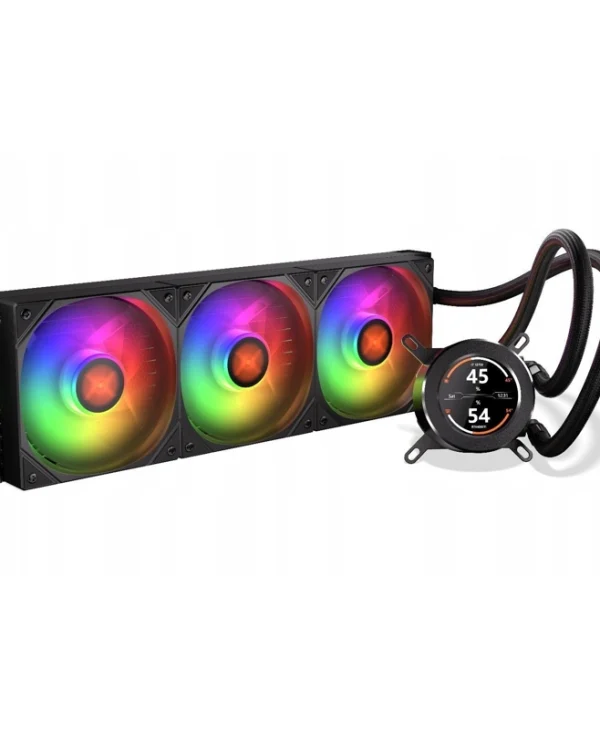 Krux HydroGlance 360 ARGB Υδρόψυξη Επεξεργαστή Τριπλού Ανεμιστήρα 120mm για Socket AM4/AM5/1700/1200/115x