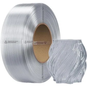 Creality CR-PETG No Reel 3D Printer Filament, Hard Glossy, Tensile 49MPA, 1kg Transparent 3301030129