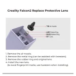 Creality Creality Falcon2 Replace Protective Lens for Falcon2 series 4007010147 - Image 3