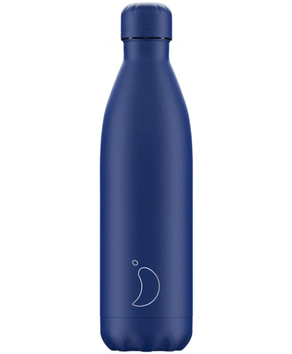 Chilly's Monochrome Μπουκάλι Thermos Ανοξείδωτο BPA Free 750ml Blue All Matte 207277