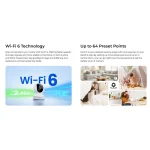Reolink E340 4K 8MP Dual-Band Wi-Fi 6 PTZ Indoor Camera with Auto Tracking, White - Image 6