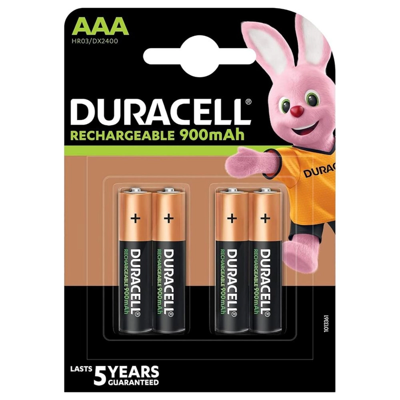 1 Duracell Recharge R03 AAA 900 mAh 4τμχ 5000394203822 - Image 1