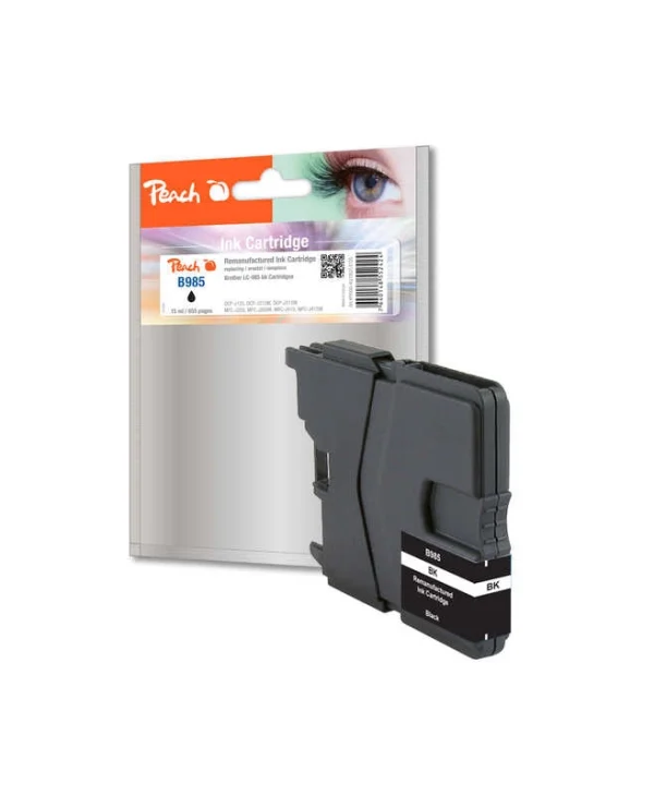 Peach Συμβατό Μελάνι Εκτυπωτή InkJet Brother DCP-J125 Μαύρο
