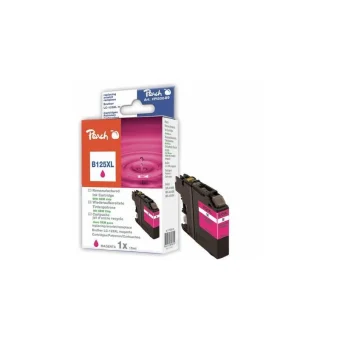 Peach Συμβατό Μελάνι Εκτυπωτή InkJet Brother LC-125XL 15ml Ματζέντα 1τμχ