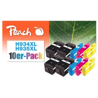 Peach Πακέτο Συμβατών Μελανιών Εκτυπωτή InkJet HP 934XL / 935XL Πολλαπλό (Color) / Μαύρο