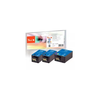 Peach Πακέτο Συμβατών Μελανιών Εκτυπωτή InkJet Μαύρο 3τμχ