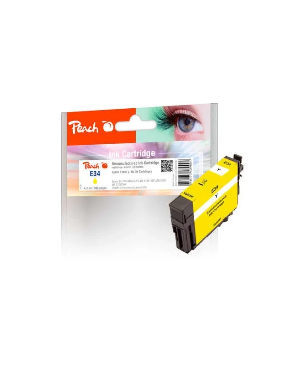 Peach Συμβατό Μελάνι Εκτυπωτή InkJet Epson C13T34644010 Κίτρινο 1τμχ