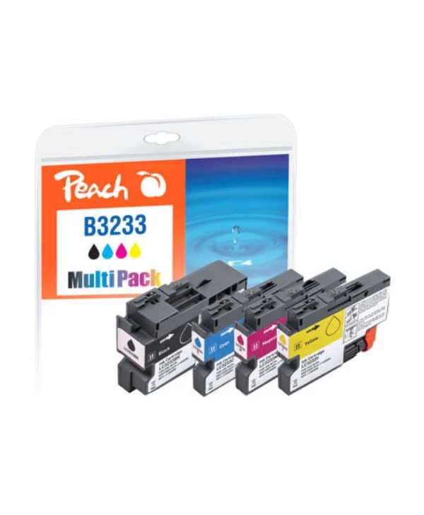 Peach 320994 Πακέτο Συμβατών Μελανιών Εκτυπωτή InkJet Brother LC-3233VALP Πολλαπλό (Color) / Μαύρο 320994