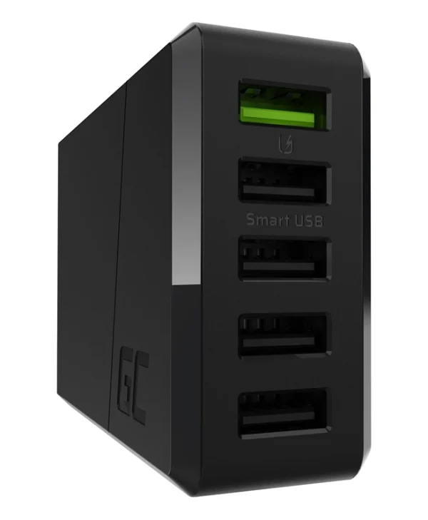 Green Cell Βάση Φόρτισης με 5 Θύρες USB-A 52W Quick Charge 3.0 σε Μαύρο χρώμα (CHARGC05) CHARGC05