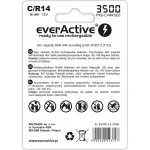 everActive Silver Line Επαναφορτιζόμενες Μπαταρίες C Ni-MH 3500mAh 1.2V 2τμχ - Image 2