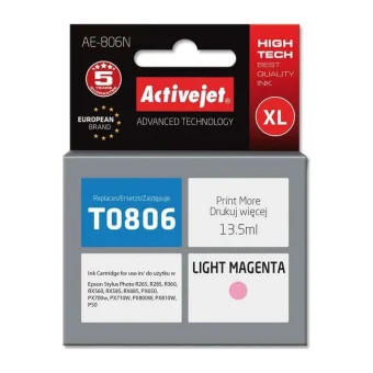 Active Jet Συμβατό Μελάνι Εκτυπωτή InkJet Epson T0806 13.5ml Ματζέντα 1τμχ