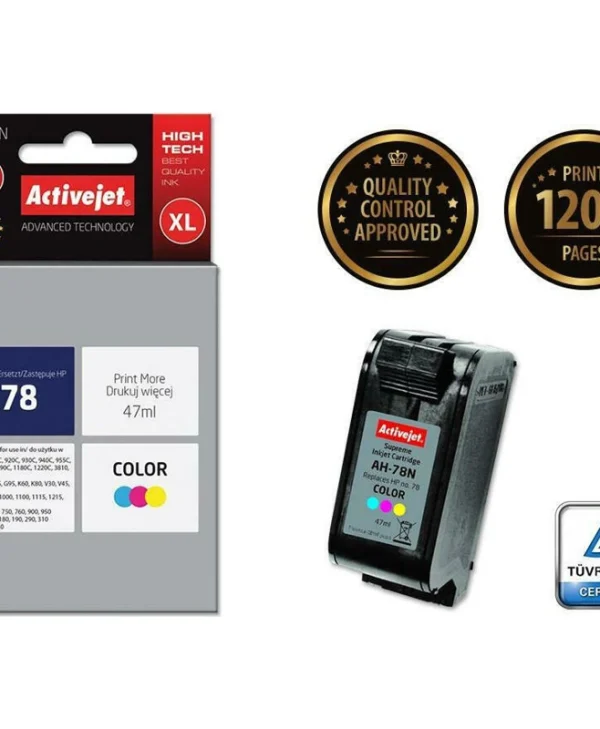 Active Jet Συμβατό Μελάνι Εκτυπωτή InkJet HP 78 C6578D 47ml Πολλαπλό (Color)