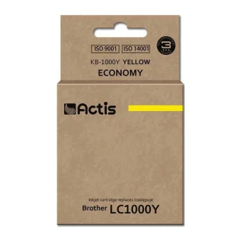 Actis Συμβατό Μελάνι Εκτυπωτή InkJet Brother LC1000Y 36ml Κίτρινο 1τμχ