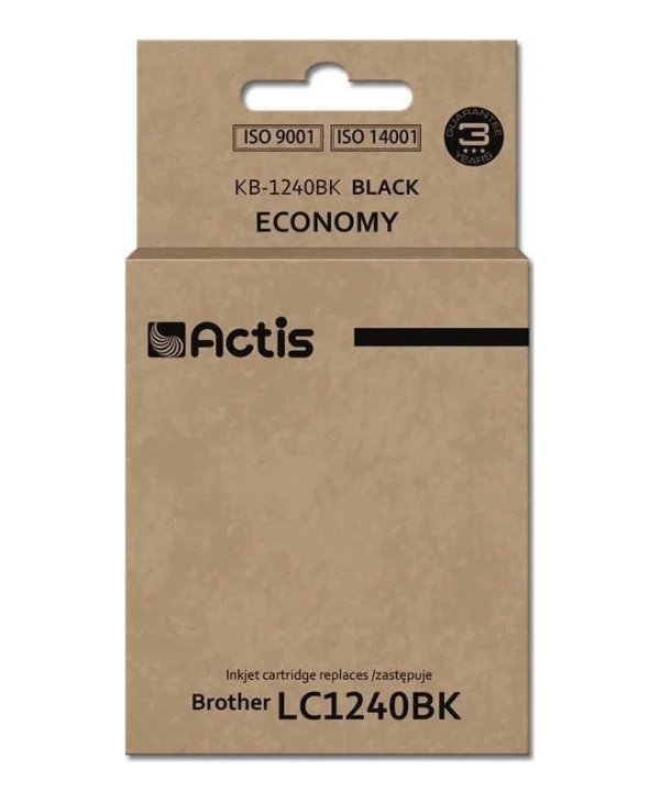 Actis Συμβατό Μελάνι Εκτυπωτή InkJet Brother LC1240BK 19ml Μαύρο