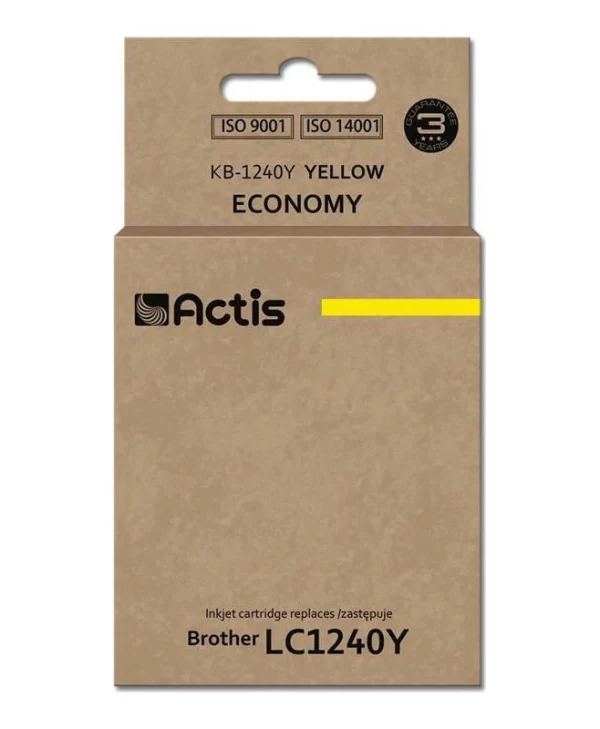 Actis Συμβατό Μελάνι Εκτυπωτή InkJet Brother LC1240Y 19ml Κίτρινο 1τμχ