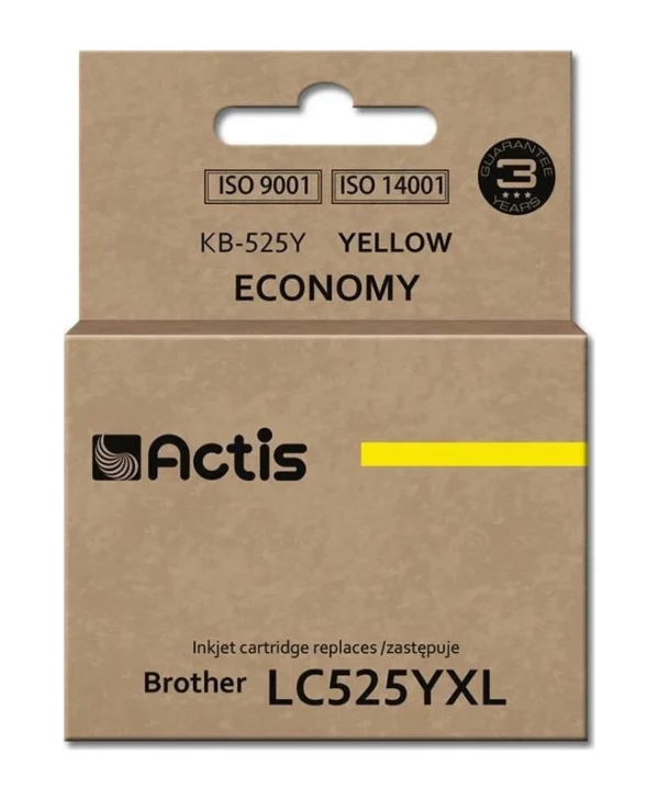 Actis Συμβατό Μελάνι Εκτυπωτή InkJet Brother LC525YXL 15ml Κίτρινο 1τμχ