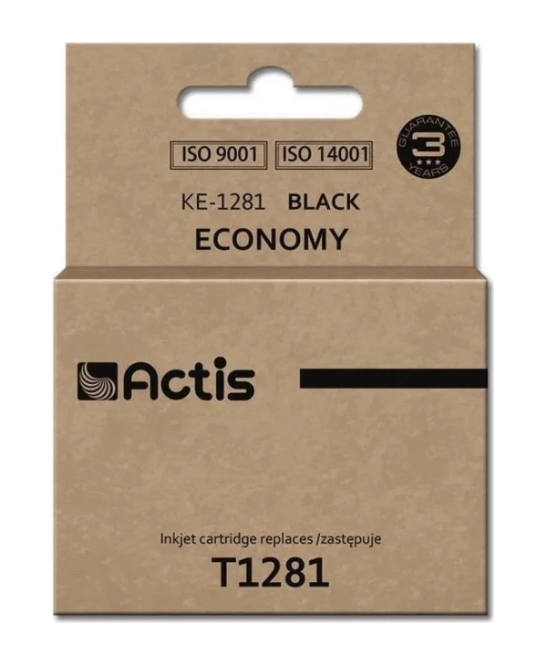 Actis Συμβατό Μελάνι Εκτυπωτή InkJet Epson T1281 15ml Μαύρο 1τμχ