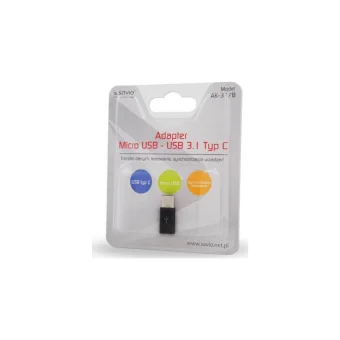 Savio Μετατροπέας micro USB female σε USB-C male 1τμχ AK-31/B AK-31/B