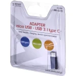 Savio Μετατροπέας micro USB female σε USB-C male 1τμχ AK-31/B AK-31/B - Image 3