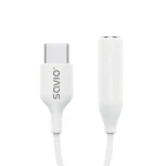 Savio AK-35 Μετατροπέας USB-C male σε 3.5mm female Λευκό 1τμχ AK-35 - Image 3