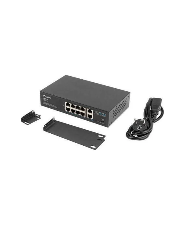 Lanberg RSFE-8P-2GE-120 Unmanaged L2 PoE+ Switch με 8 Θύρες Gigabit (1Gbps) Ethernet RSFE-8P-2GE-120