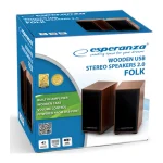 Esperanza Folk Ηχεία Υπολογιστή 2.0 με Ισχύ 6W σε Καφέ Χρώμα - Image 4