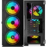 Savio Raptor X1 ARGB Gaming Midi Tower Κουτί Υπολογιστή με Πλαϊνό Παράθυρο Μαύρο - Image 5