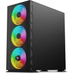 Savio Raptor X1 ARGB Gaming Midi Tower Κουτί Υπολογιστή με Πλαϊνό Παράθυρο Μαύρο - Image 6