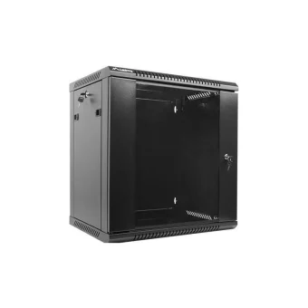 Lanberg WF01-6412-10B Επιτοίχια Καμπίνα Rack 12U 60x45x64cm Μαύρο WF01-6412-10B