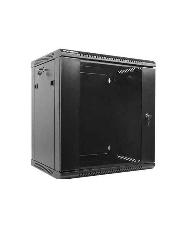 Lanberg WF01-6412-10B Επιτοίχια Καμπίνα Rack 12U 60x45x64cm Μαύρο WF01-6412-10B