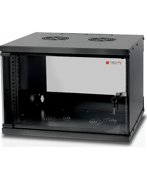 Techly 19" 6U D320 Επιτοίχια Καμπίνα Rack 6U 50x32x35cm Μαύρο I-CASE EL-1006B32