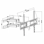 Maclean Energy MC-762 MC-762 Βάση Τηλεόρασης Τοίχου με Βραχίονα έως 70" και 30kg MC-762 - Image 3