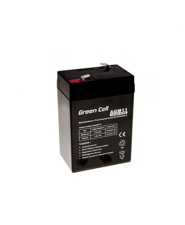 Green Cell Μπαταρία UPS με Χωρητικότητα 5Ah και Τάση 6V AGM11 AGM11