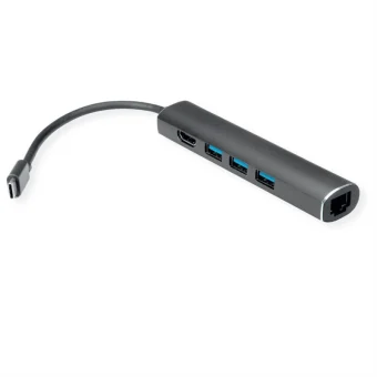Value USB-C Docking Station με HDMI 4K Ethernet Γκρι (12.99.1043)