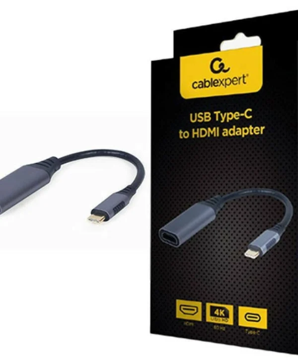 Cablexpert Μετατροπέας USB-C male σε HDMI female Γκρι 1τμχ A-USB3C-HDMI-01 A-USB3C-HDMI-01
