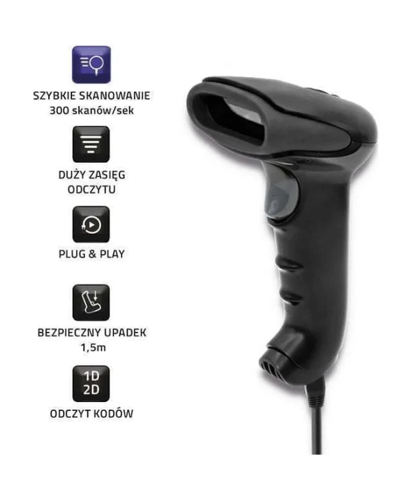 Qoltec Scanner Χειρός Ασύρματο με Δυνατότητα Ανάγνωσης 2D και QR Barcodes