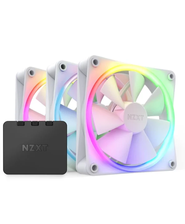 NZXT F120 RGB Case Fan με Σύνδεση 4-Pin PWM 3τμχ Λευκό