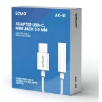 Savio Ak-51 Μετατροπέας USB-C male σε 3.5mm female Λευκό 1τμχ - Image 2