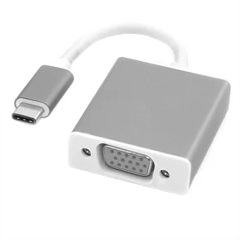 Roline Μετατροπέας USB-C male σε VGA female Ασημί (12.03.3203-10) 12.03.3203-10