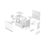 Fractal Design Pop Mini Air Gaming Mini Tower Κουτί Υπολογιστή με Πλαϊνό Παράθυρο και RGB Φωτισμό RGB White TG Clear - Image 11