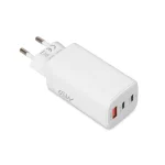 iBox Φορτιστής Χωρίς Καλώδιο GaN με Θύρα USB-A και 2 Θύρες USB-C 65W Λευκός (C-65)