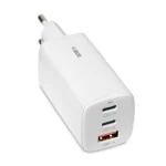 iBox Φορτιστής Χωρίς Καλώδιο GaN με Θύρα USB-A και 2 Θύρες USB-C 65W Λευκός (C-65) - Image 3