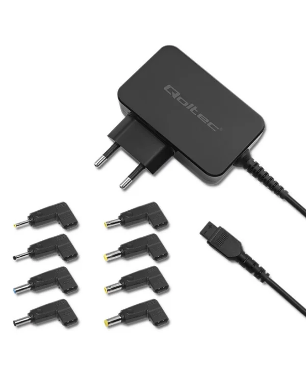 Qoltec Universal Φορτιστής Laptop 45W με Αντάπτορα Τροφοδοσίας και με σετ βυσμάτων