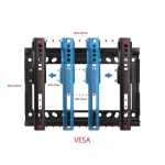 Esperanza ERW010 Βάση Τηλεόρασης Τοίχου έως 50" και 25kg Μαύρο ERW010 - Image 9