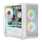 Logic Portos ARGB Mini Tower Κουτί Υπολογιστή με Πλαϊνό Παράθυρο Λευκό